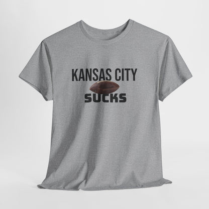 Kansas City Sucks Football T-Shirt in Raider Colors
