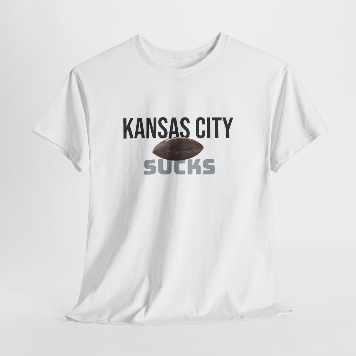 Kansas City Sucks Football T-Shirt in Raider Colors