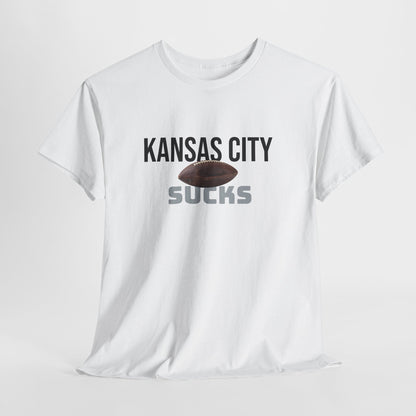 Kansas City Sucks Football T-Shirt in Raider Colors