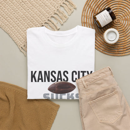 Kansas City Sucks Football T-Shirt in Raider Colors