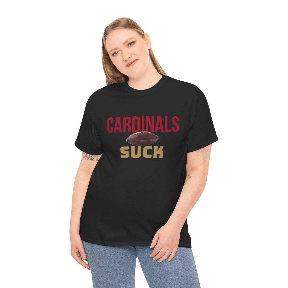 Cardinals Suck Football T-Shirt in San Francisco Colors - 4 varieties