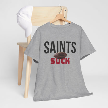 Saints Suck Football T-Shirt in Atlanta Colors - 4 varieties
