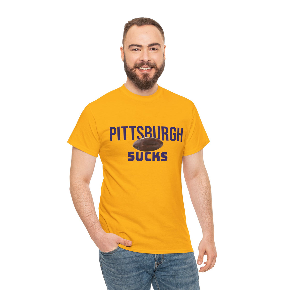 Pittsburgh Sucks T-Shirt in Baltimore Colors