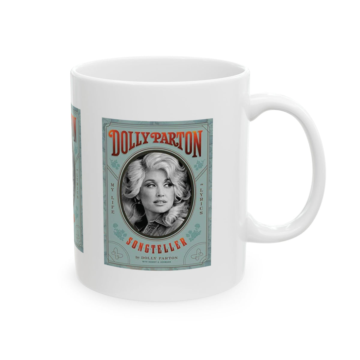 Vintage Dolly Portrait Mug | Retro Poster Coffee Mug