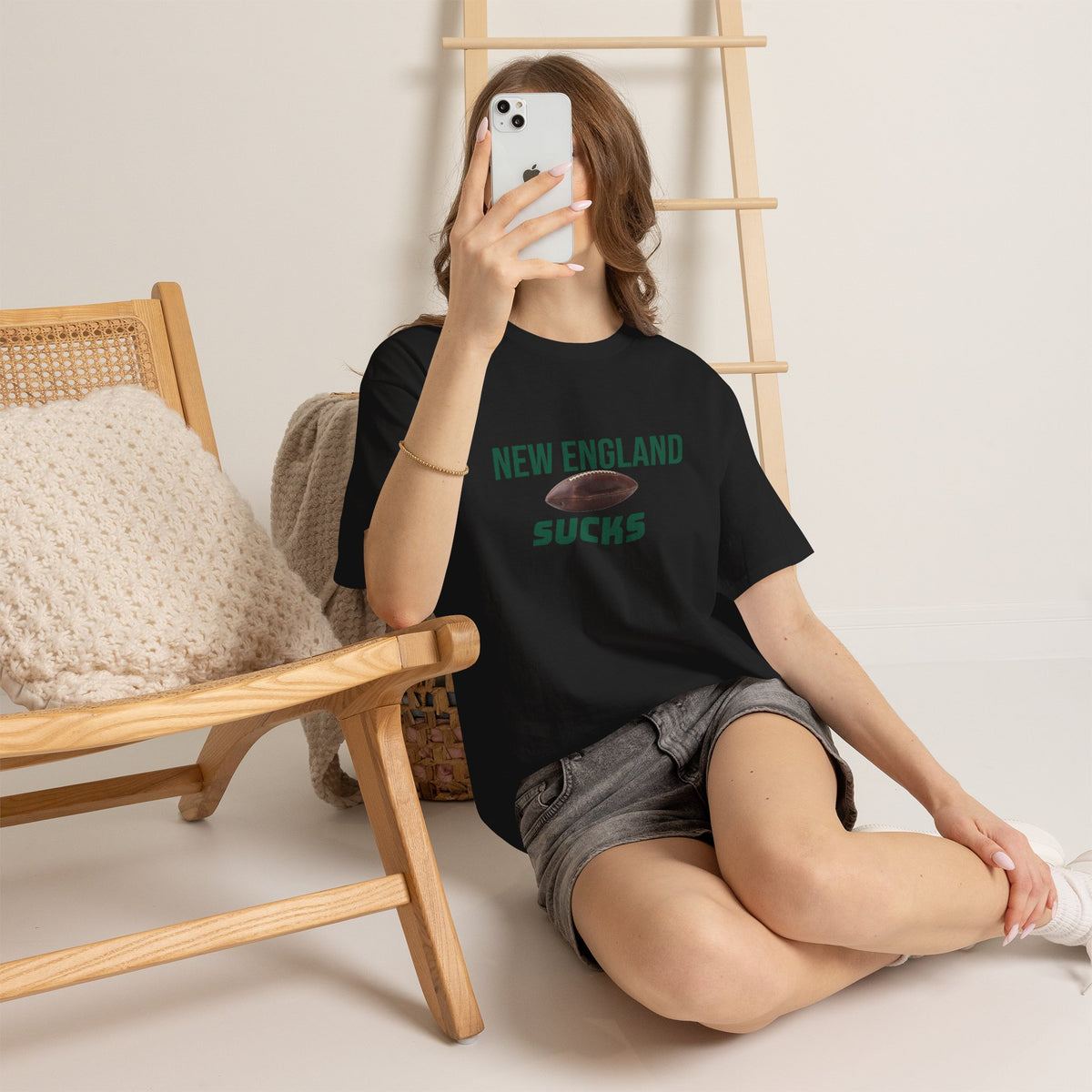 New England Sucks  T-Shirt in Jet Colors