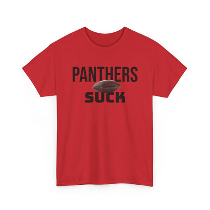 Panthers Suck Football T-Shirt in Atlanta Colors - 4 varieties