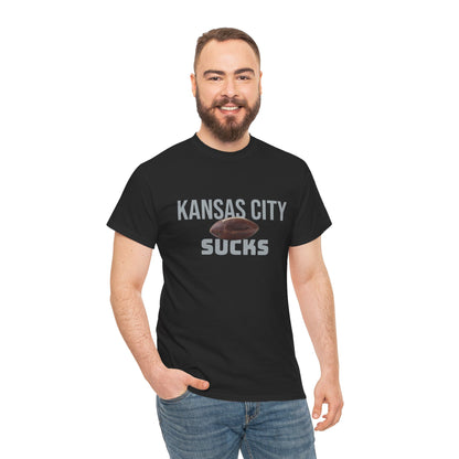Kansas City Sucks Football T-Shirt in Raider Colors