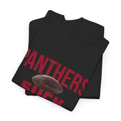 Panthers Suck Football T-Shirt in Atlanta Colors - 4 varieties