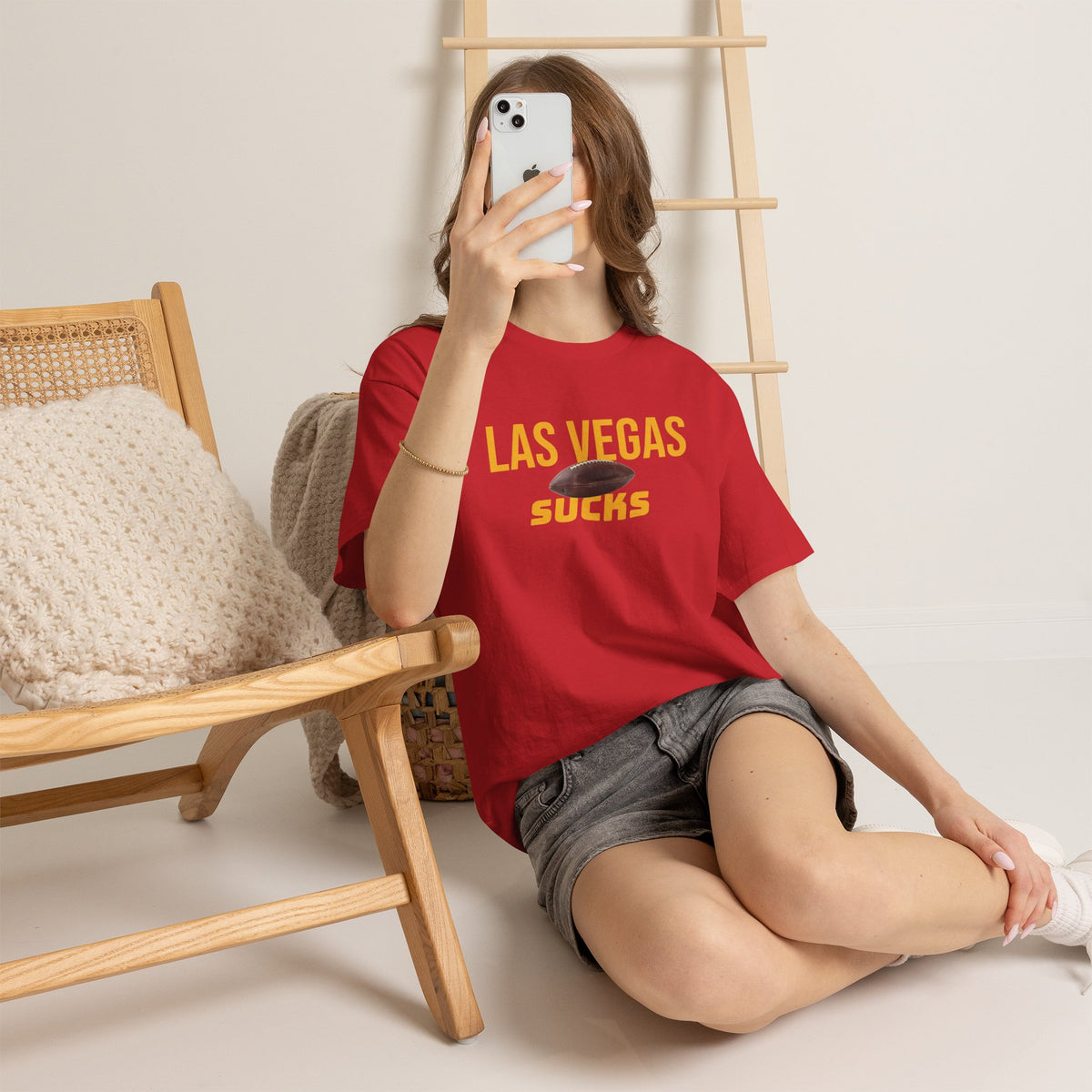 Las Vegas Sucks Football T-Shirt in Chief Colors - 2 varieties