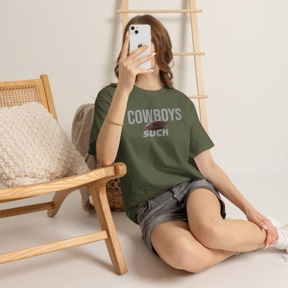 Cowboys Suck Football T-Shirt in Philly Colors
