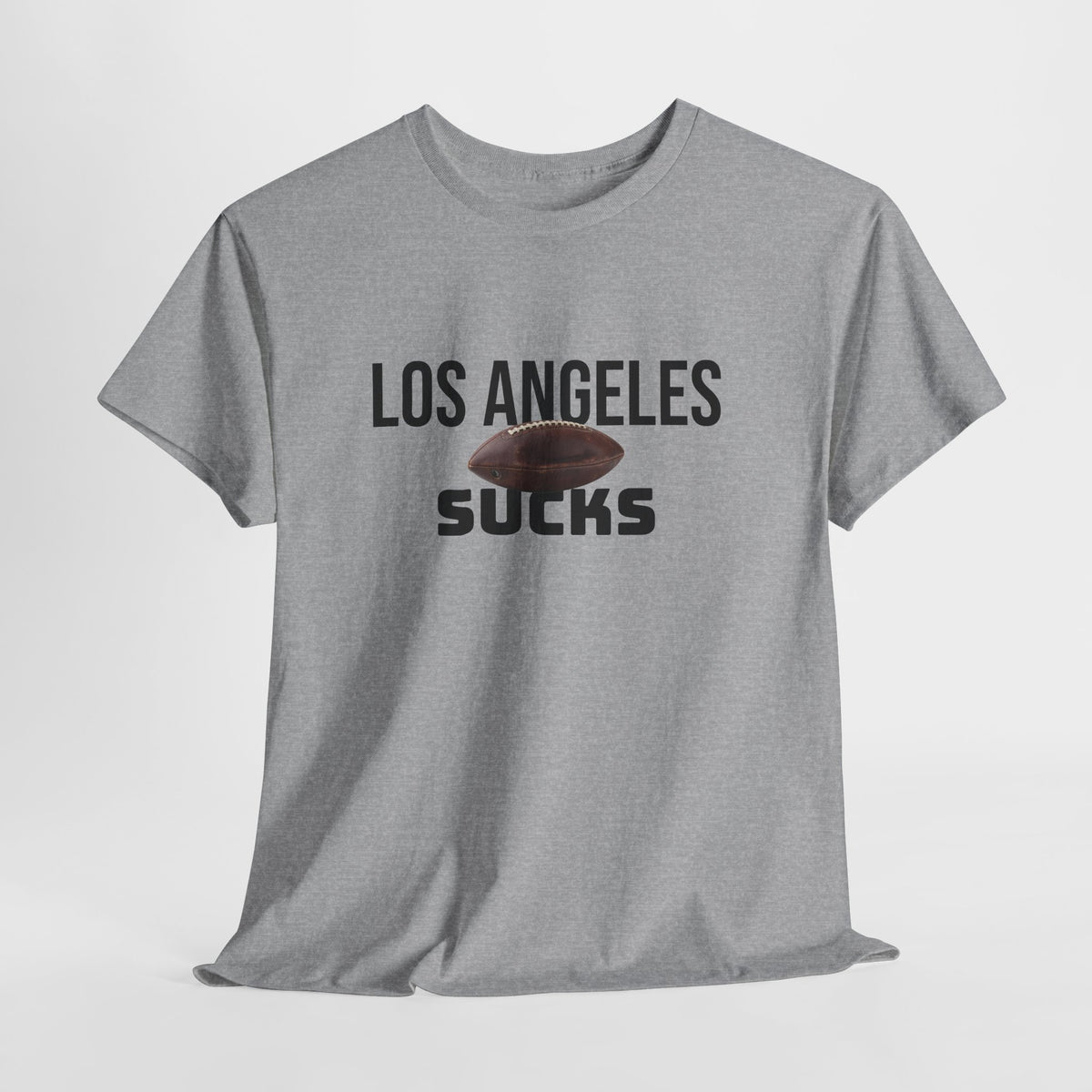 Los Angeles Sucks Football T-Shirt in Raider Colors