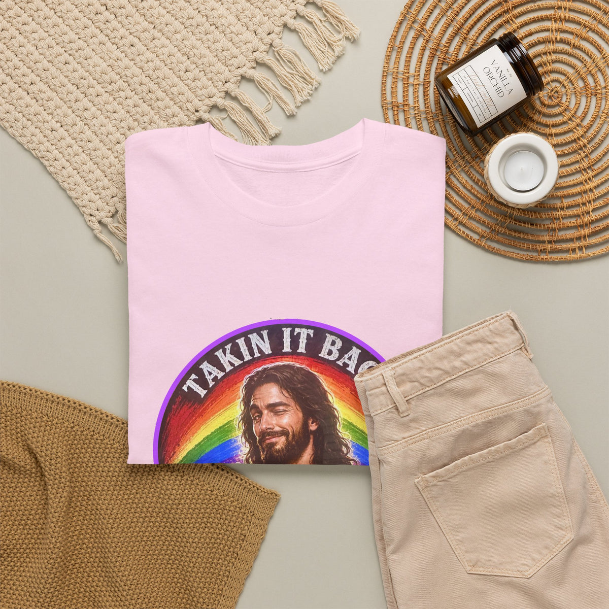 Rainbow Jesus Parody T-Shirt, Takin It Back Bitches