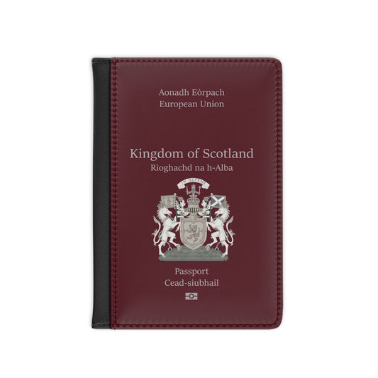 Passport Cover - Independent Kingdom of Scotland - Scottish RFID Faux Leather Protector