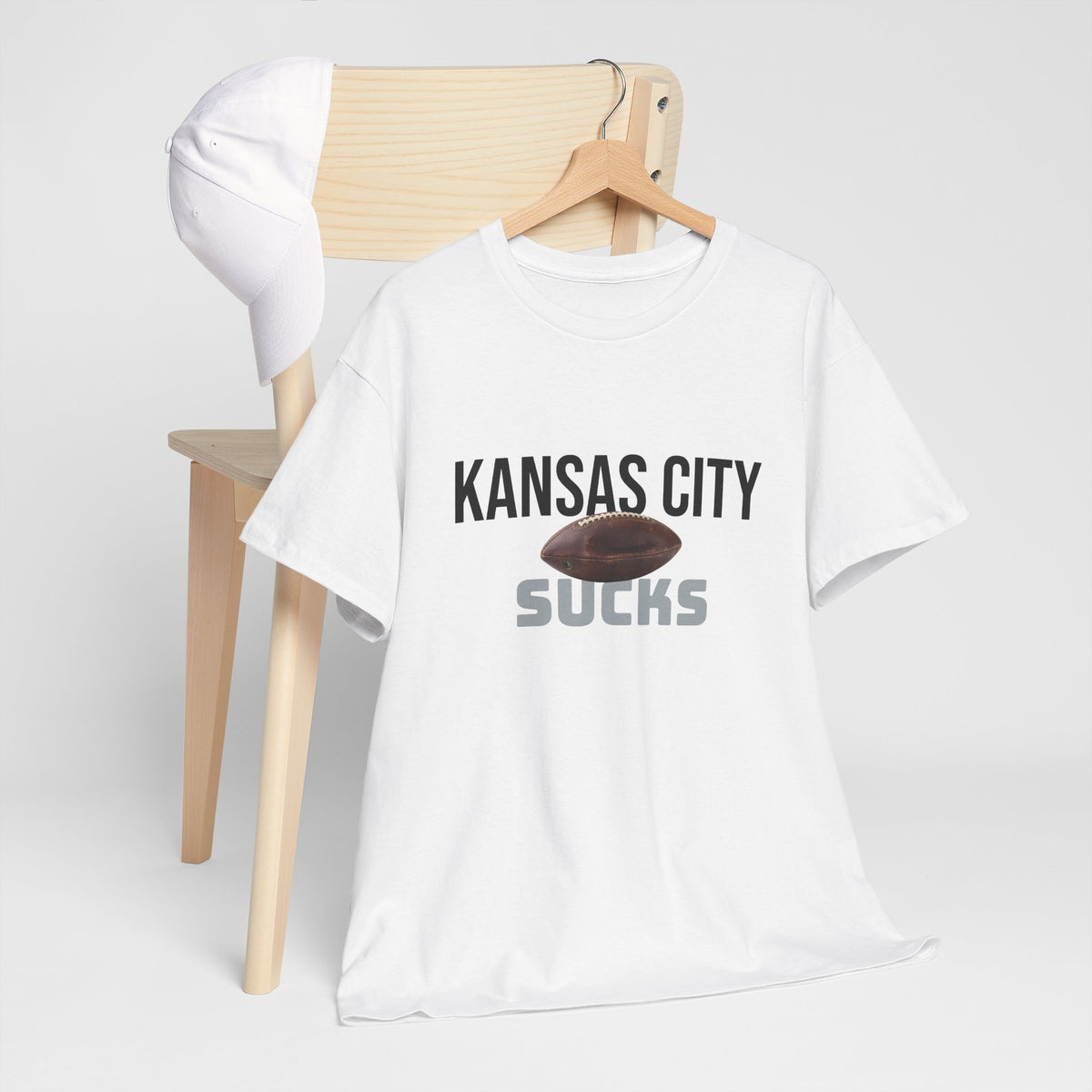 Kansas City Sucks Football T-Shirt in Raider Colors