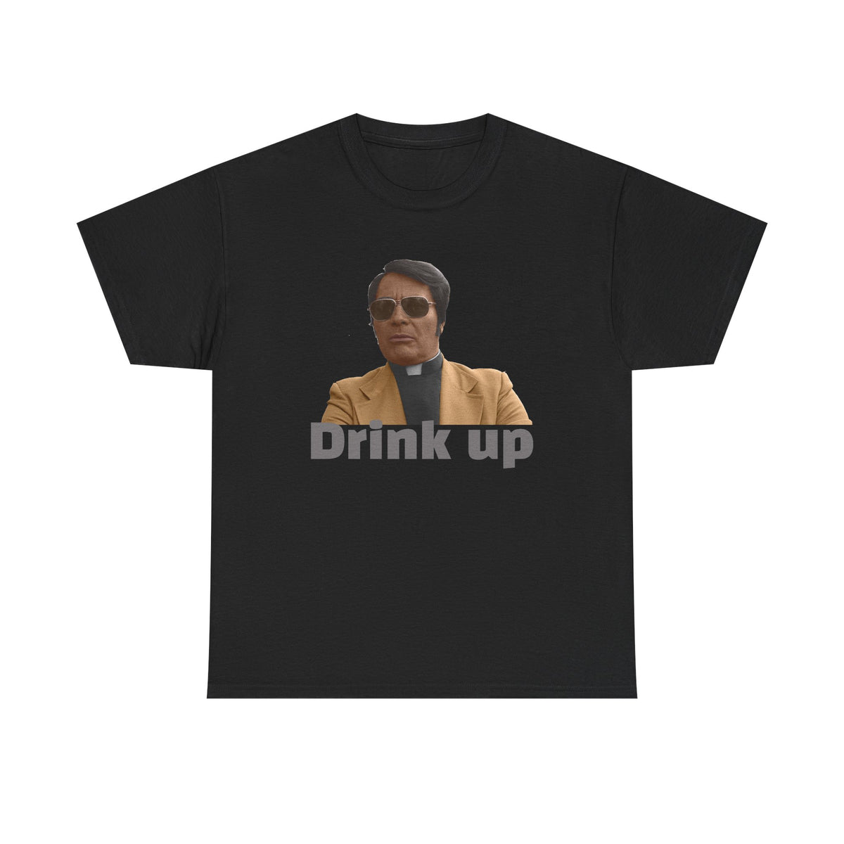 Graphic Tee - 'Drink Up' Jim Jones Priest Photo T-Shirt