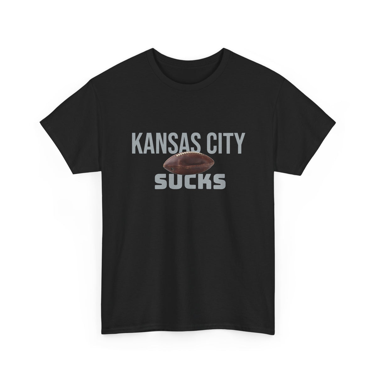 Kansas City Sucks Football T-Shirt in Raider Colors