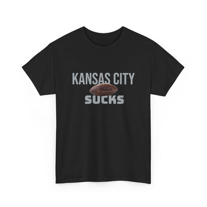 Kansas City Sucks Football T-Shirt in Raider Colors