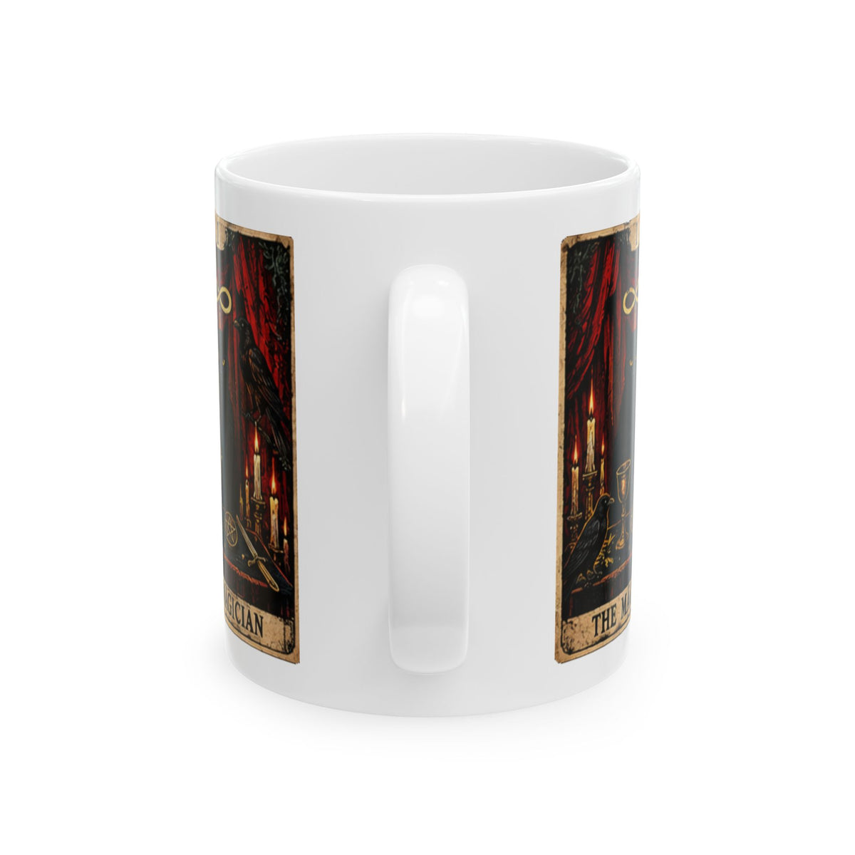 Black Cat The Magician Tarot Mug | Occult Tarot Coffee Cup