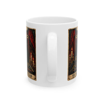 Black Cat The Magician Tarot Mug | Occult Tarot Coffee Cup