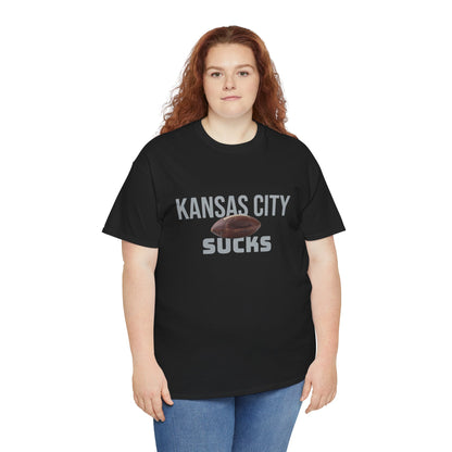 Kansas City Sucks Football T-Shirt in Raider Colors