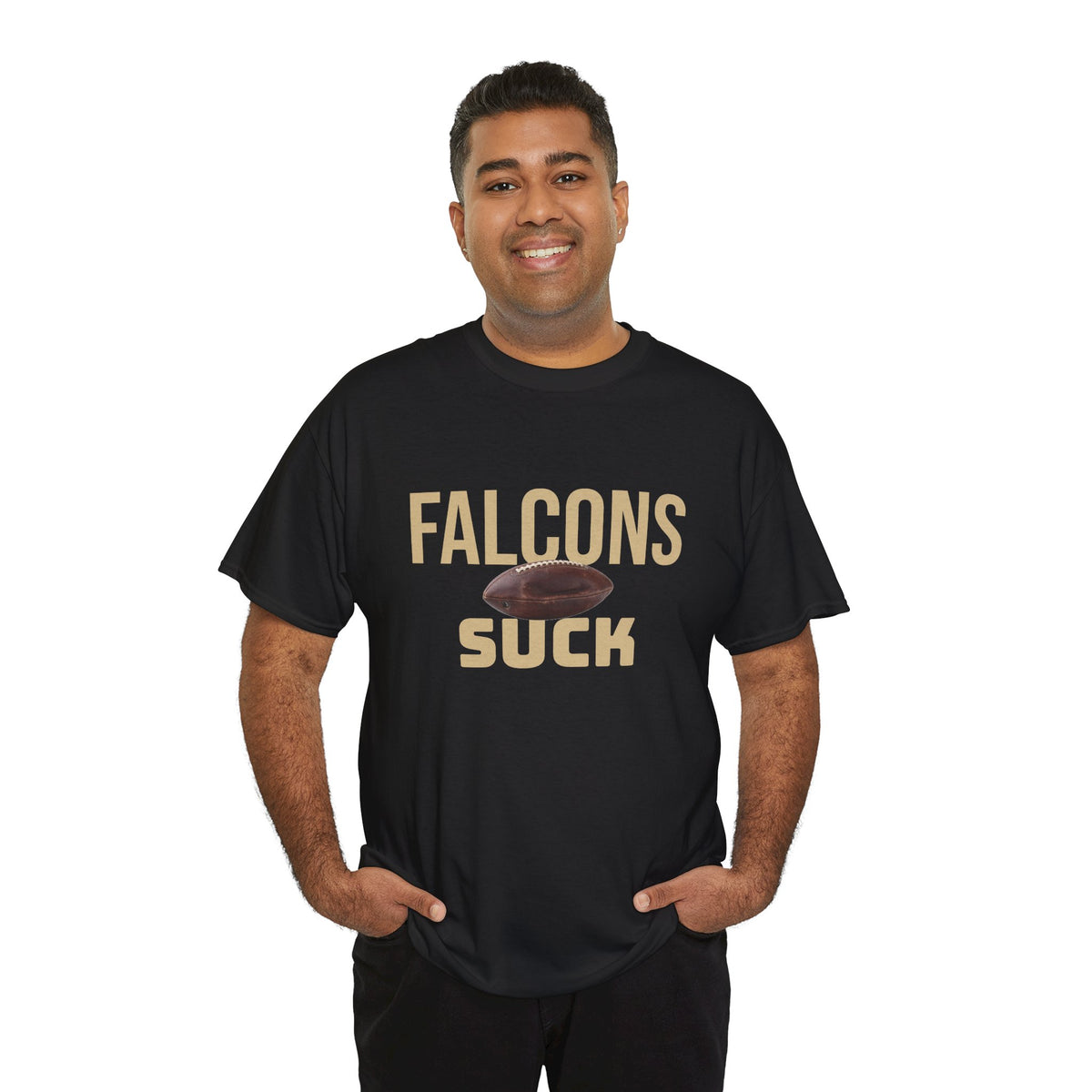 Falcons Suck Football T-Shirt in New Orleans Colors - 3 Varieties