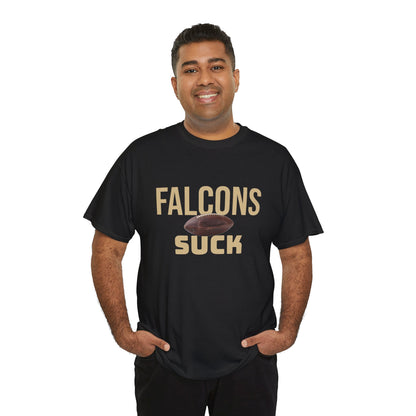 Falcons Suck Football T-Shirt in New Orleans Colors - 3 Varieties