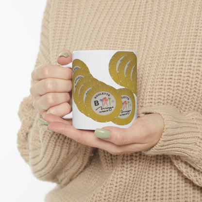 Roulette Chip Stack Table B  Mug | Vintage "Never Forget" (or your choice of text)  Las Vegas Casino Chip Coffee Cup