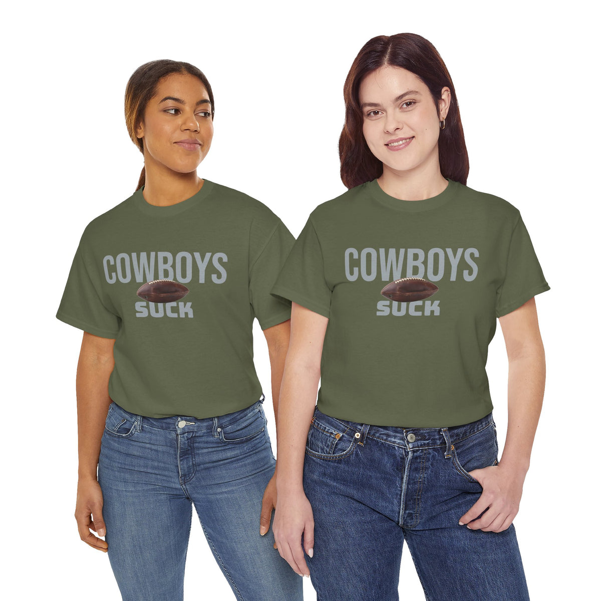Cowboys Suck Football T-Shirt in Philly Colors