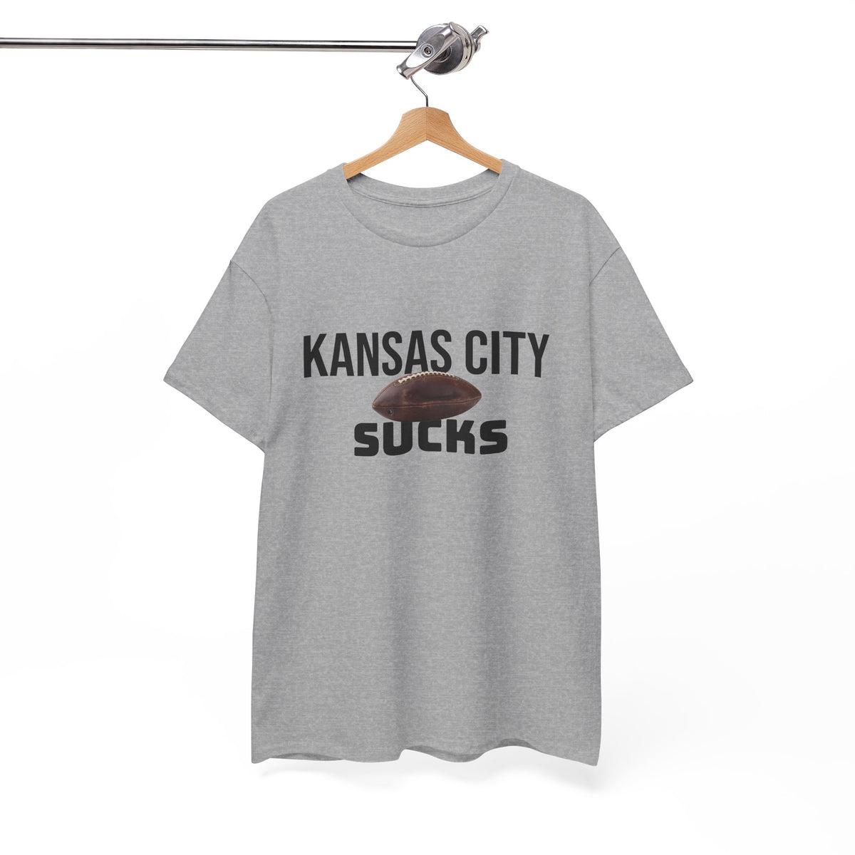 Kansas City Sucks Football T-Shirt in Raider Colors