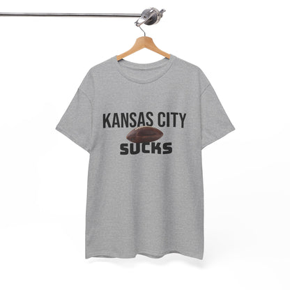 Kansas City Sucks Football T-Shirt in Raider Colors