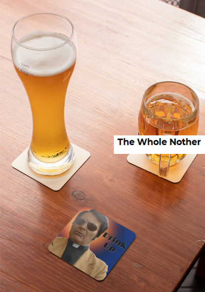 Drink Up Corkwood Coaster Set - Cult Leader "Juice" Coasters Funny Cult Leader Gifts