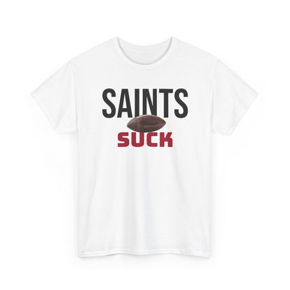 Saints Suck Football T-Shirt in Atlanta Colors - 4 varieties