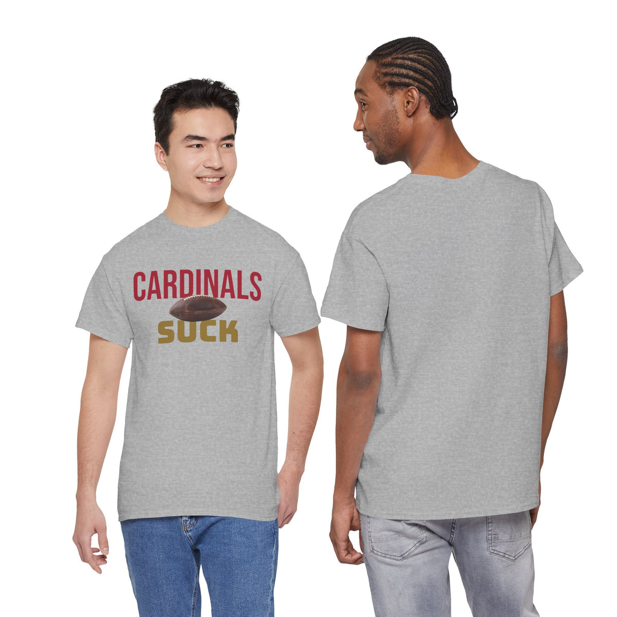 Cardinals Suck Football T-Shirt in San Francisco Colors - 4 varieties