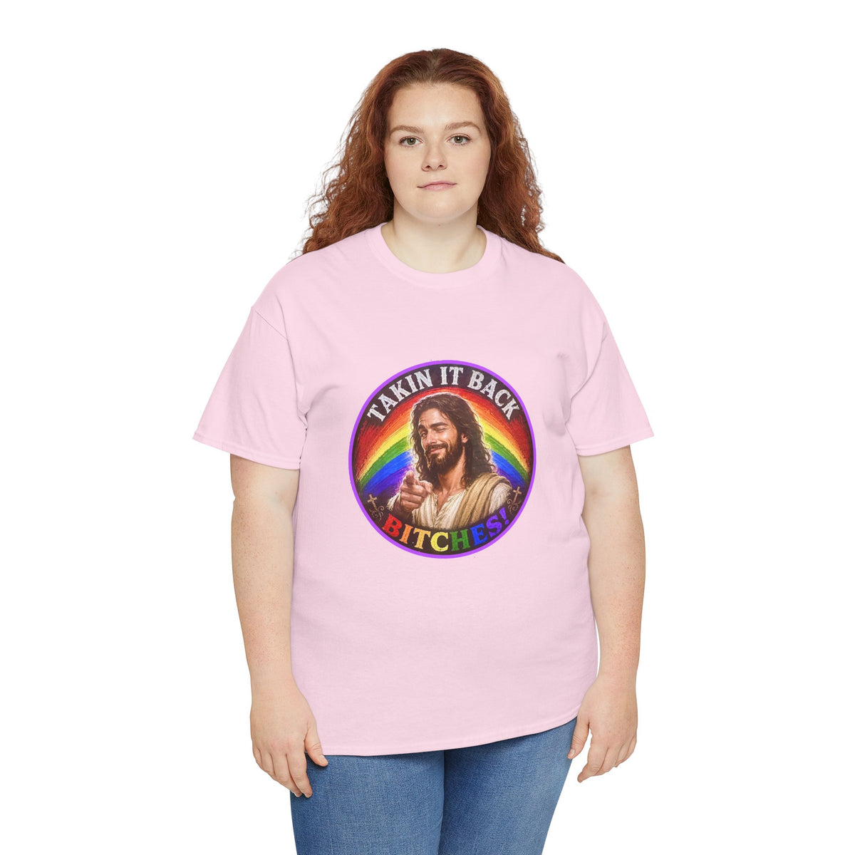 Rainbow Jesus Parody T-Shirt, Takin It Back Bitches