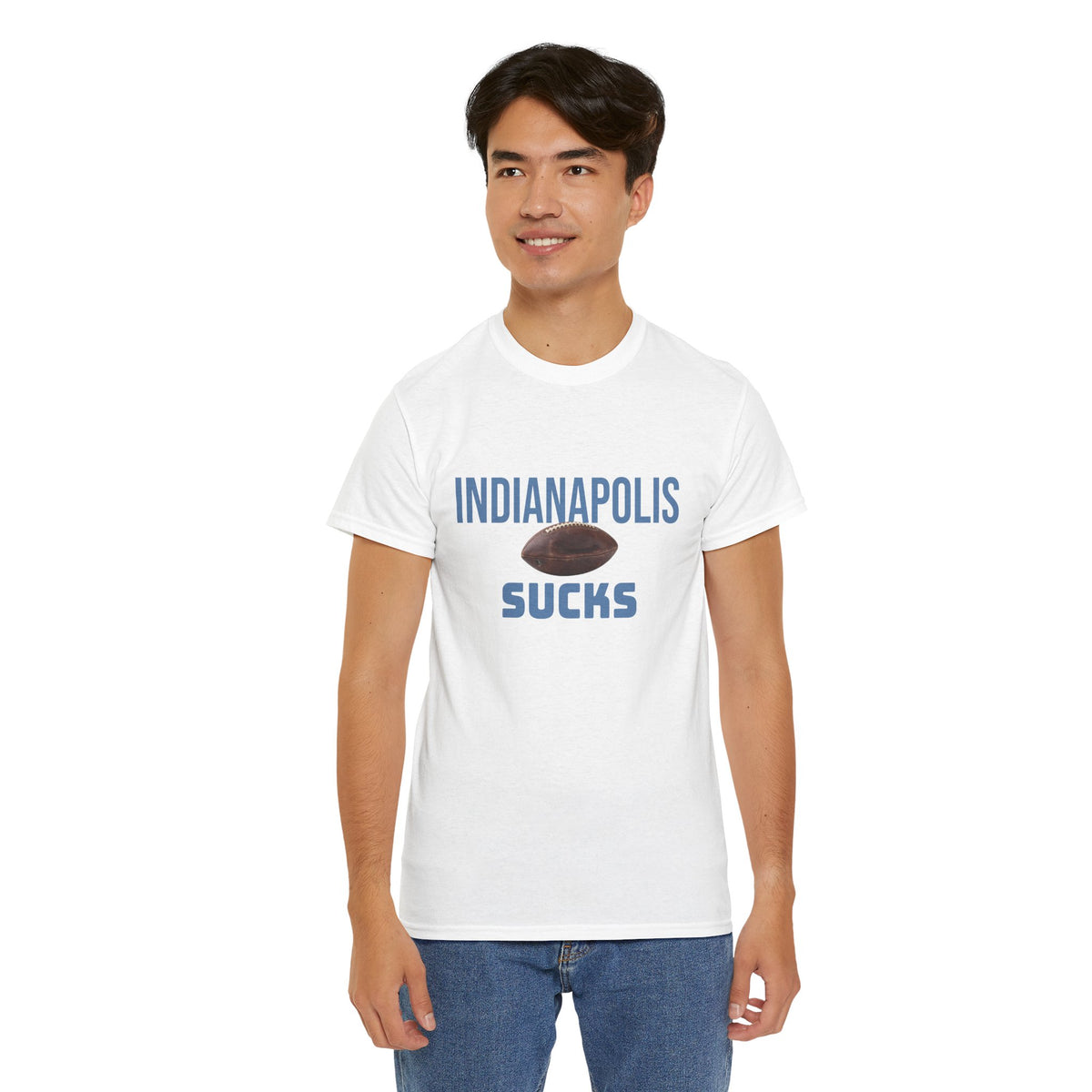 Indianapolis Sucks Football T-Shirt in Tennessee Colors
