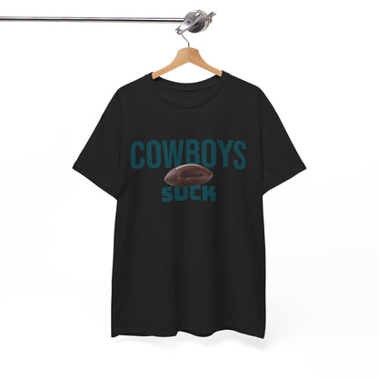 Cowboys Suck Football T-Shirt in Philly Colors