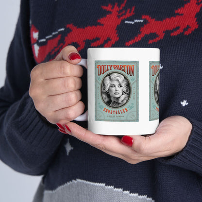 Vintage Dolly Portrait Mug | Retro Poster Coffee Mug