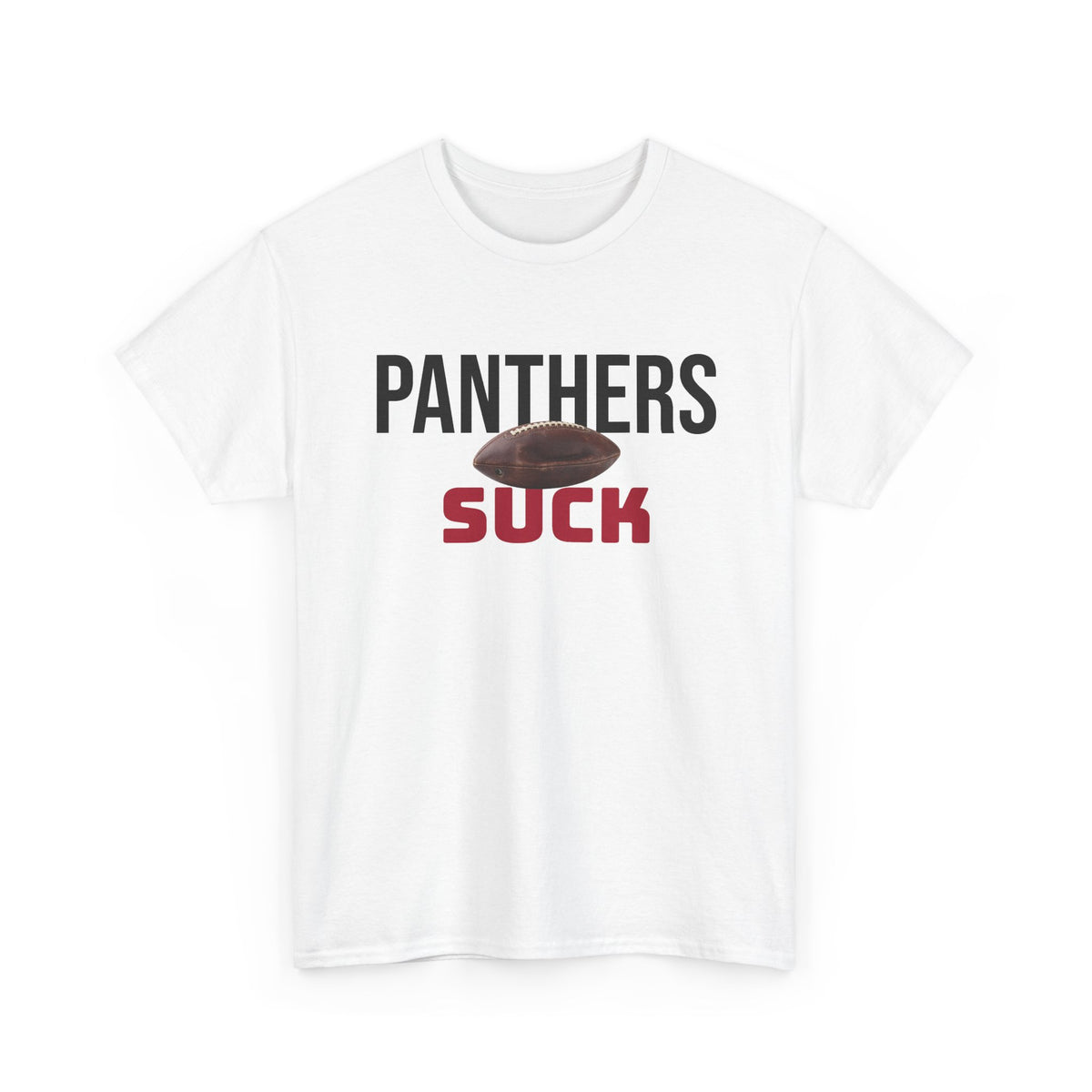 Panthers Suck Football T-Shirt in Atlanta Colors - 4 varieties