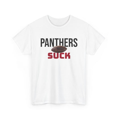Panthers Suck Football T-Shirt in Atlanta Colors - 4 varieties