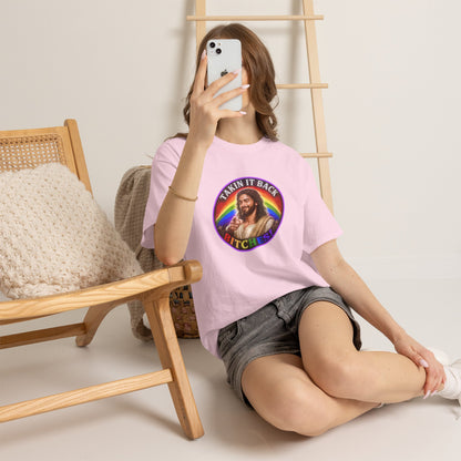Rainbow Jesus Parody T-Shirt, Takin It Back Bitches