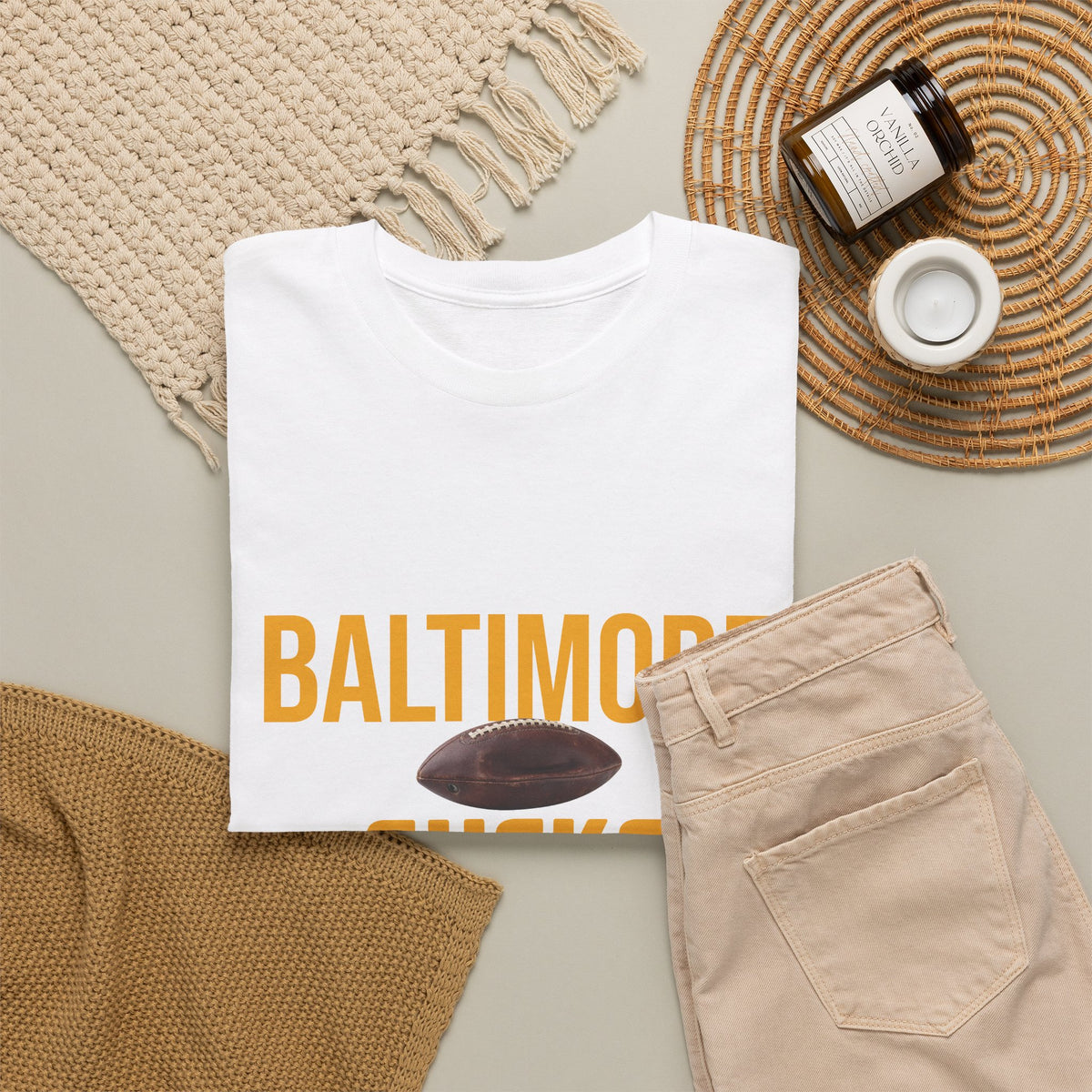 Baltimore Sucks T-Shirt in Pittsburgh Colors