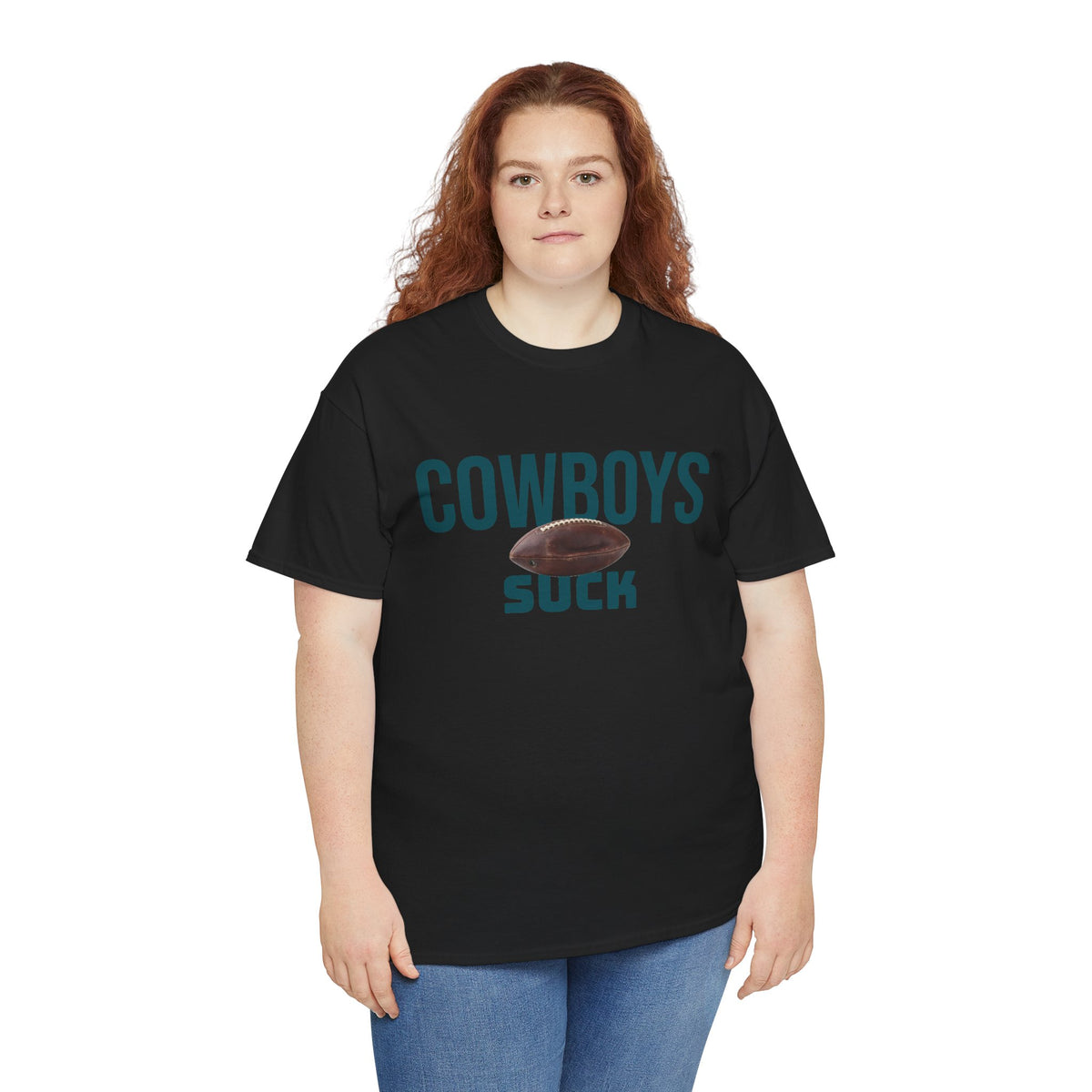 Cowboys Suck Football T-Shirt in Philly Colors