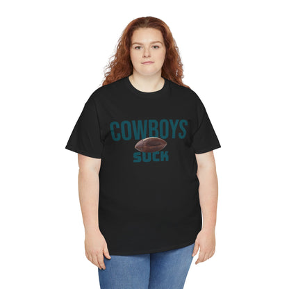 Cowboys Suck Football T-Shirt in Philly Colors