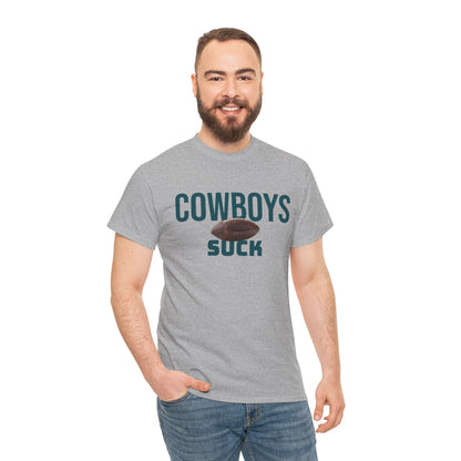 Cowboys Suck Football T-Shirt in Philly Colors