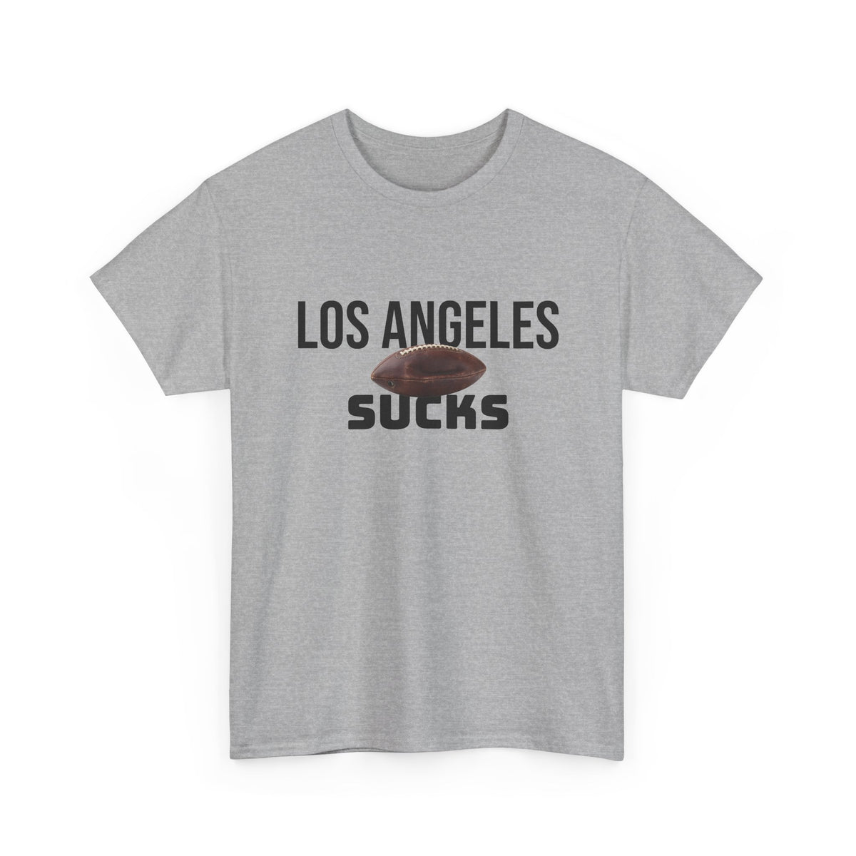 Los Angeles Sucks Football T-Shirt in Raider Colors
