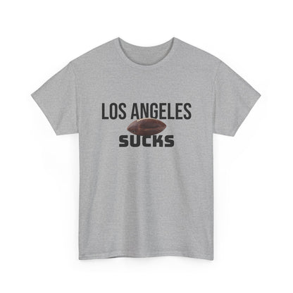 Los Angeles Sucks Football T-Shirt in Raider Colors
