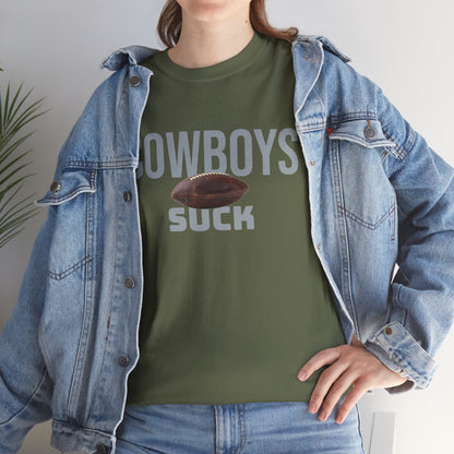 Cowboys Suck Football T-Shirt in Philly Colors