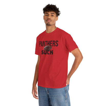 Panthers Suck Football T-Shirt in Atlanta Colors - 4 varieties