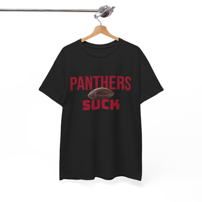 Panthers Suck Football T-Shirt in Atlanta Colors - 4 varieties