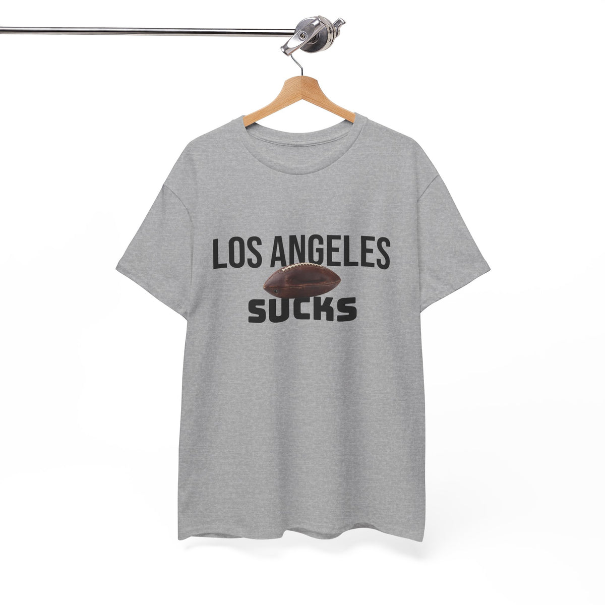 Los Angeles Sucks Football T-Shirt in Raider Colors
